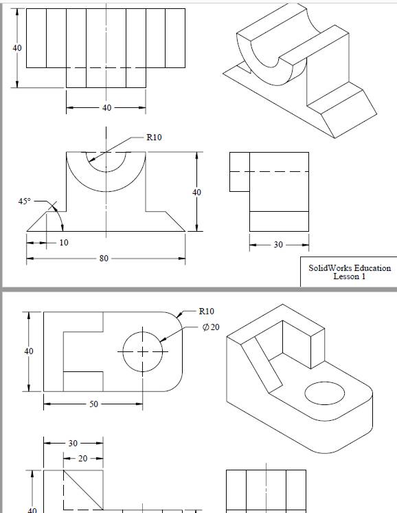 SOLIDWORKS Tutorial, Konstruktion, CAD, Lehre, Schule, Zeichnungen